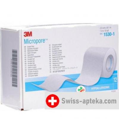 3M Micropore Vlies Heftpflaster ohne диспенсер 25мм x 9.14m weiss 12 штук