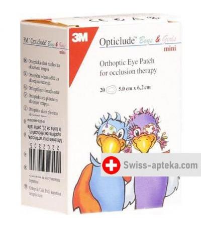 3M Opticlude Mini Augenverband 6x5см Boy&Girl 20 штук