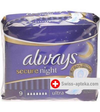 Always Ultra бинт Secure Night 9 штук