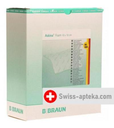 Askina Foam Schaumstoff-Wundauflage 10x10см 10 штук