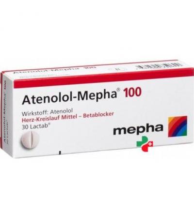 Атенолол Мефа 100 мг 30 таблеток покрытых оболочкой