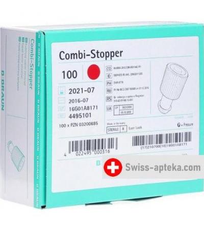 Braun Combi Verschlusskonus Rot Luer Lock 100 штук