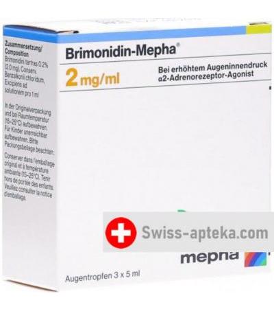 Бримонидин Мефа 0.2% 3 х 5 мл глазные капли