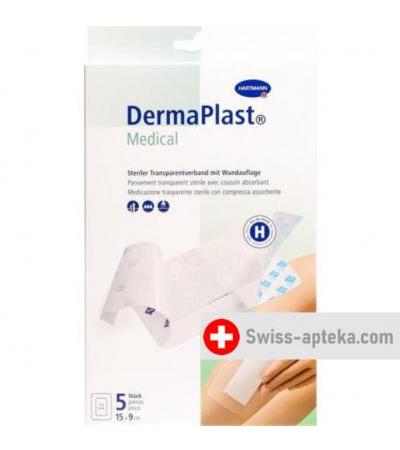 Dermaplast Medical Transparentverband 15x9см 5 штук