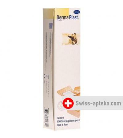 Dermaplast Textil Centro 3см x 4см Beige 100 штук