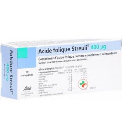 Folsaure Streuli в таблетках, 400µg 30 штук