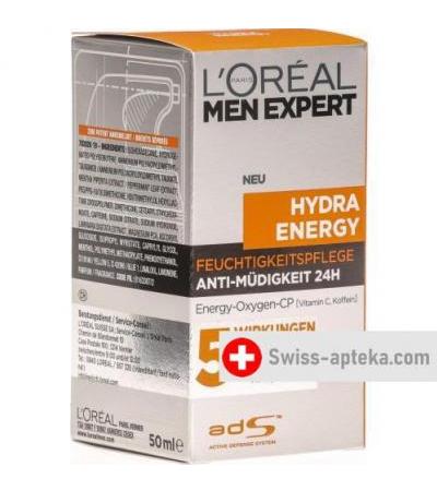 L’Oreal Men Expert Hydra Energy влажный уход Anti-Mudigkeit 24H 50мл