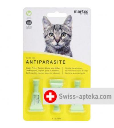 Martec Pet Care Drop On Antiparasite Katze 0.75мл