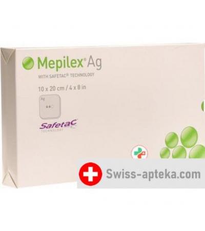 Mepilex Ag Schaumverband Safetac 10x20см Sil 5 штук