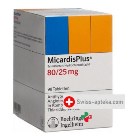 Микардис плюс 80/25 мг 98 таблеток