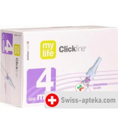 Mylife Clickfine Pen Nadeln 32г 4мм Box 100 штук