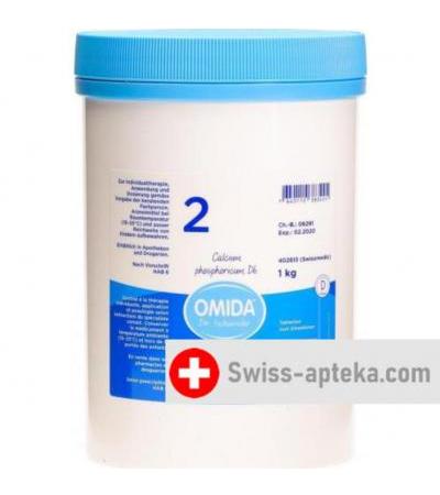 Omida Schussler No2 Calc Phos в таблетках, D 6 1000г