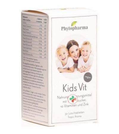 Phytopharma Kids Vit Lutschtabletten 10 Vitamine&Zink 50 штук