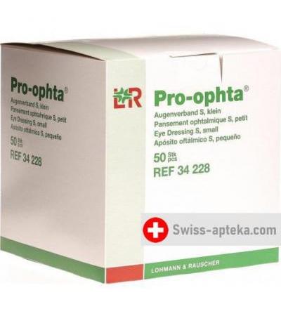 Pro-Ophta Augenverband S Durchsichtig размер S 50 штук