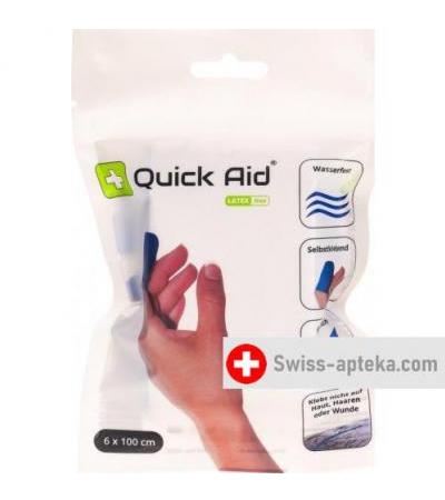 Quick Aid пластырей 6x100см Latexfrei Blau