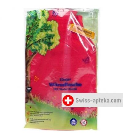 Saenger грелка 2л Fleecebezug Rot