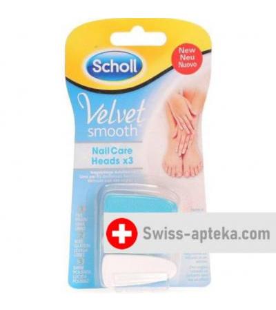 Scholl Velvet Smooth Elektrische Nagelpflegesystem Nagelpflege Aufsatze 3 штуки