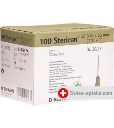 Sterican Nadel Dent 27г 0.4x25мм Grau 100 штук