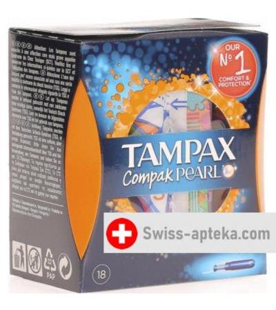 Tampax Tampons Compak Pearl Super Plus 18 штук