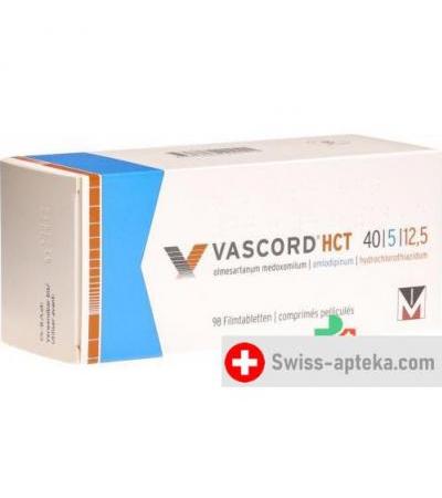Васкорд HCT 40/5/12.5 мг 98 таблеток покрытых оболочкой 