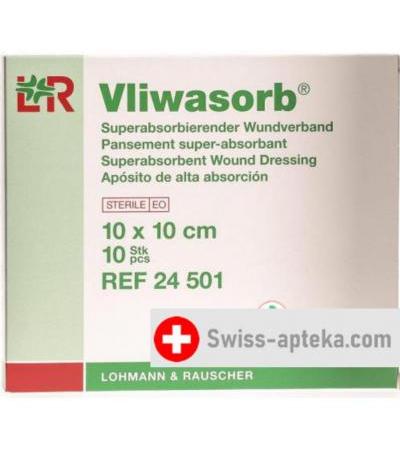 Vliwasorb повязка для ран 10x10см стерильный 10 штук