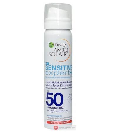 Garnier Ambre Solaire - Sensitive expert+ LSF 50 Schutzspray für das Gesicht - 75ml