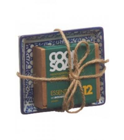 AROMALIFE Geschenkset Seife&Seifenscha Keram blau