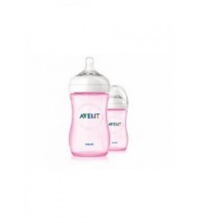 AVENT PHILIPS Naturnah-Flasche 2x260ml Duo rosa