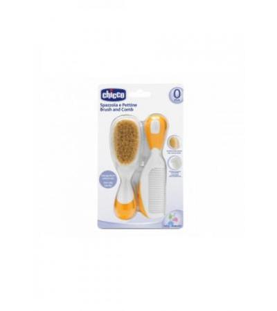CHICCO Kamm und Bürste Naturborsten orange 0m+