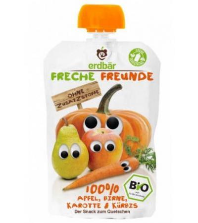 FRECHE FREUNDE Quetschmus Apf Birn Karot&Kür 100 g