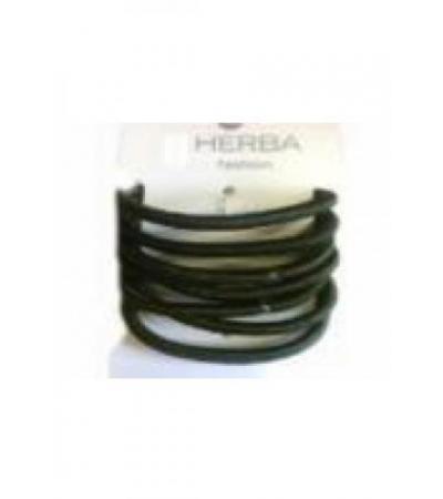 HERBA Haarbinder 5cm schwarz 8 Stk