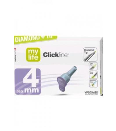 MYLIFE CLICKFINE (PI) Pen Nadeln 4mm 32G 100 Stk