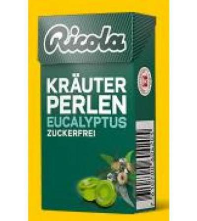 RICOLA Kräuter Perlen Eucalypt Bonbon oZ Box 25 g