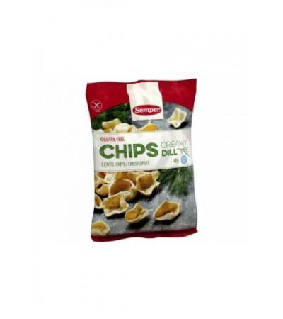 SEMPER Lentil Chips Creamy Dill glutenfrei 40 g