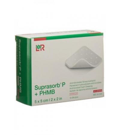 SUPRASORB P+PHMB Schaumverband 5x5cm 10 Stk