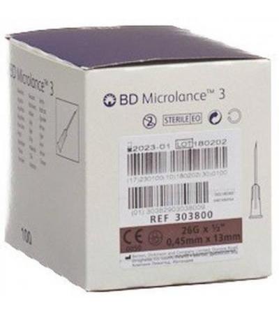 BD MICROLANCE 3 INJEKTION KANÜLE 0.45X13MM BRAUN 100 STK