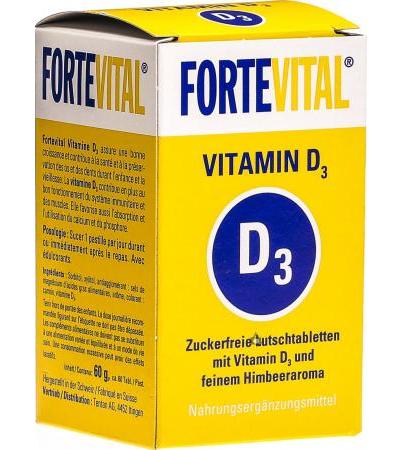 Фортевитал витамин D3 пастилки 60 грамм Fortevital Vitamin D3 60 g Lutschtablet 